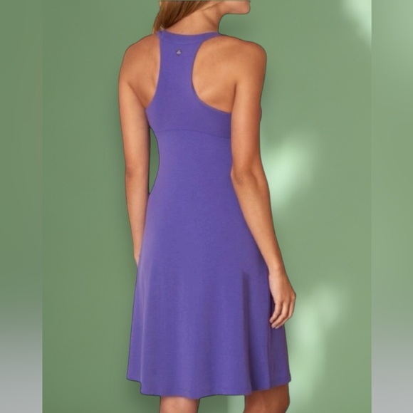 Prana Shauna Ultraviolet Racerback Shelf Bra Stretch Knit Athletic Dress Small - Picture 2 of 8
